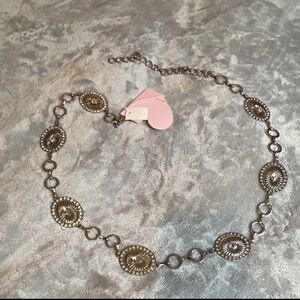 Elegant Silver Tone Women's Belt